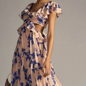 Not So Serious by Pallavi Mohan Ruffled High-Low Dress